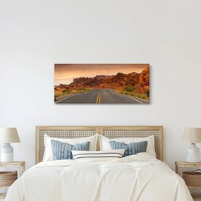 Obraz cesty a skál (120x50 cm)
