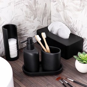 TENDANCE Sada kúpeľňových doplnkov Sottani, čierna