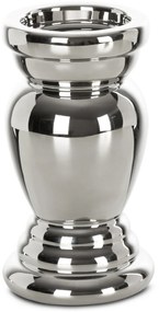 KERAMICKÝ SVIETNIK TONGA 11X11X20 CM STRIEBORNÁ