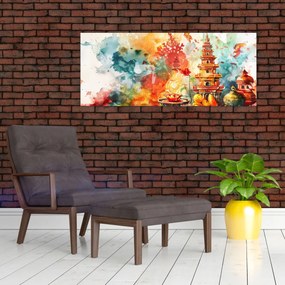 Obraz - Akvarelové ilustrácie (120x50 cm)