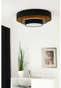 Duolla - LED Stropné svietidlo LUNETA LED/26W/230V pr. 60 cm 4000K čierna/zlatá
