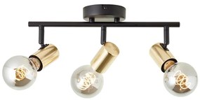 Brilliant - Bodové svietidlo KERRY 3xE27/40W/230V čierna/mosadz