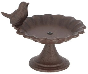 Mini liatinové kŕmidlo s vtáčikom na nízkej podnožke Esschert Design Birdy