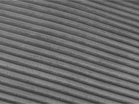 Tmavosivá menčestrová pohovka na každodenné spanie/rozkladacia 220 cm Hugo – Bobochic Paris