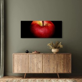 Obraz jablká na čiernom pozadí (120x50 cm)