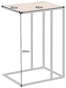 Príručný stolík Slim Line 45cm divoký dub čierny