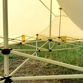 BRIMO Nožnicový stan 3x6m - s 3 stenami - Oranžová 11