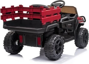 LEAN CARS Batériové autíčko BDM0926 LED MP3 diaľkové červené