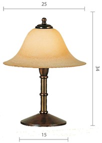 Menzel Anno 1900 stolná lampa dymové sklo scavo