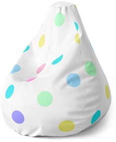 Sablio Sedací vak Pear Bodka vedľa bodky - 70 x 95 x 15 cm