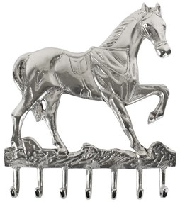Strieborný nástenný vešiak kôň Horse - 4 * 36 * 41,5cm
