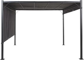 Záhradná pergola s LED solárnym osvetlením BestBerg BBGG-50 / 300 x 300 x 215 cm / šedá