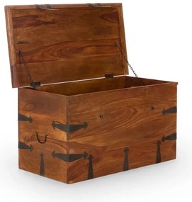 furniture-nabytek.cz - Masívna truhlica Merlin I z palisandra, lakovaná, hnedá – 94×48×50 cm