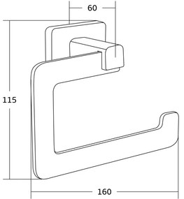 Mexen príslušenstvo, ASIS držiak na wc papier, zlatá, 7017633-50