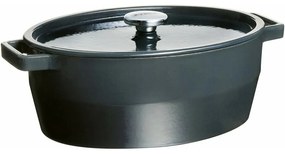 Pyrex Liatinový kastról s pokrievkou 6 l, 33 x 25 cm, sivá, 6 l