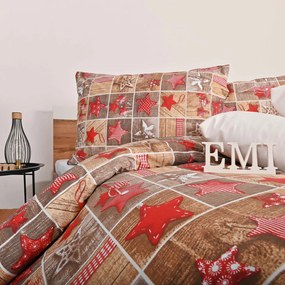 Vianočné bavlnené obliečky Ginger EMI: Štandardný set jednolôžko obsahuje 1x 140x200 + 1x 70x90
