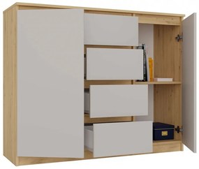 Komoda Musecalo 8 (dub artisan + kašmír). Akcia -20%. Vlastná spoľahlivá doprava až k Vám domov. 1132843