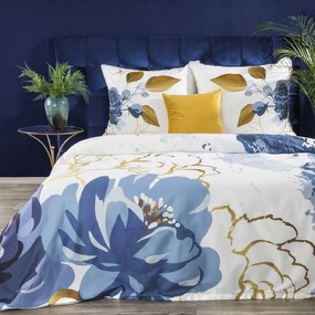 EUROFIRANY Makosaténové posteľné prádlo s potlačou 220 cm x 200 cm viacfarebná 100% bavlnený makosatén