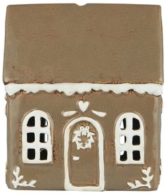 Ib Laursen Keramický svietnik Stillenat Gingerbread Door Wreath