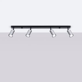 Sollux SL.1371 - Bodové svietidlo WINX 4xGU10/10W/230V čierna/chróm