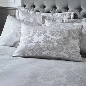 Sivé posteľné obliečky Catherine Lansfield Jacquard, 135 x 200 cm