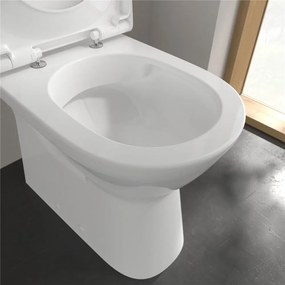 VILLEROY &amp; BOCH ViCare WC misa kombi (zvýšená) s hlbokým splachovaním bez vnútorného okraja, zadný odpad, 360 x 710 mm, biela alpská, 4620R001