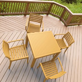 ARTEMIS záhradná stolička s podrúčkami teak