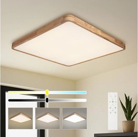 BRILAGI - Stmievateľné LED svietidlo WOODLINE SQUARE LED/100W/230V dub 80x80 cm + DO