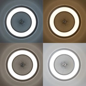 Brilagi - LED Stmievateľné svietidlo s ventilátorom RONDA LED/48W/230V strieborná+DO