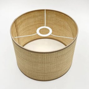 Luster na lanku AIDA 3xE27/15W/230V pr. 25 cm dub/rafia