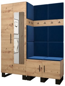 Predsieňová zostava Amanda 14 (dub artisan + modrá). Vlastná spoľahlivá doprava až k Vám domov. 1085979