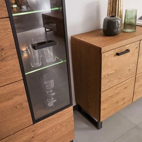 Vitrína Pratto 11 67 cm z masivu pravá dub Rustikal