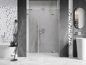 Mexen Lunar L, pravé otočné sprchové dvere 145 cm, číre sklo, chrómový profil, 834SL-145-050-01-00-P
