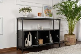 Čierny matný konzolový stolík 29,5x120 cm Solace – Kalune Design