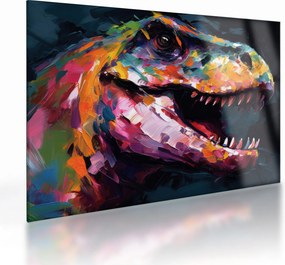 Sklenený obraz - Dinosaurus, maľba (70x50 cm)