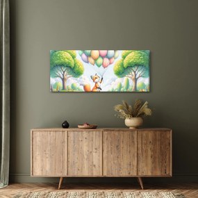 Obraz – Šťastná líška (120x50 cm)