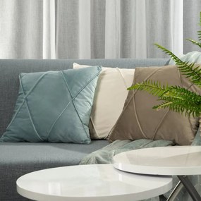 Dekorstudio Zamatová obliečka na vankúš NALA 1 s geometrickým prešívaním - béžová