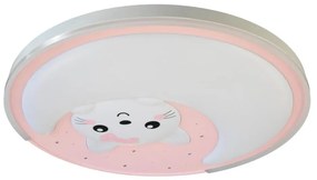 LED Detské stropné svietidlo MOONCAT LED/34W/230V ružová