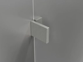 Mexen Lunar, L pravý výklopný päťuholníkový sprchový kút 100x90 cm, 8mm číre sklo, oceľový profil, 831L-100P-090L-97-00-P