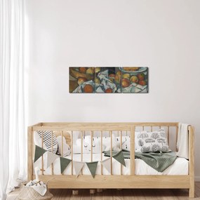 Obraz - Paul Cezanne, The Basket of Apples, reprodukcia (s hodinami) (90x30 cm)