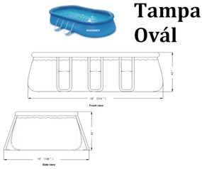 Bazén Tampa ovál - bez filtrácie
