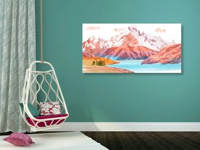 Obraz maľovaná horská krajina Varianta: 100x50