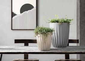 Kvetináč STRIPPED ECO VI 25 cm antracitová