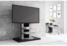 TV stolík s otočným stojanom Hubertus ROMA 2 čierna