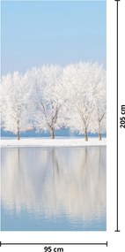 Fototapeta na dvere - Zimná krajina (95x205cm)