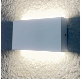 LED Vonkajšie nástenné svietidlo CHICAGO 2xLED/5,5W/230V IP44 biela
