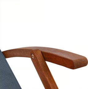 Záhradné lehátko SIENA, 94x60x94cm, antracitová Jurhan