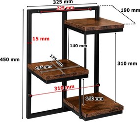 Nástenný stojan na kvety ORKUS RUSTIC
