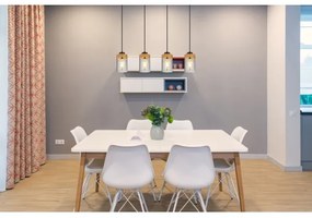 Globo 15557-4H - Luster na lanku FINCA 4xE27/40W/230V kov/drevo