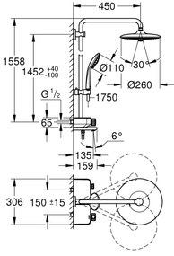 GROHE 26510000 - Sprchový systém EUPHORIA SMARTCONTROL 450 mm, lesklý chróm